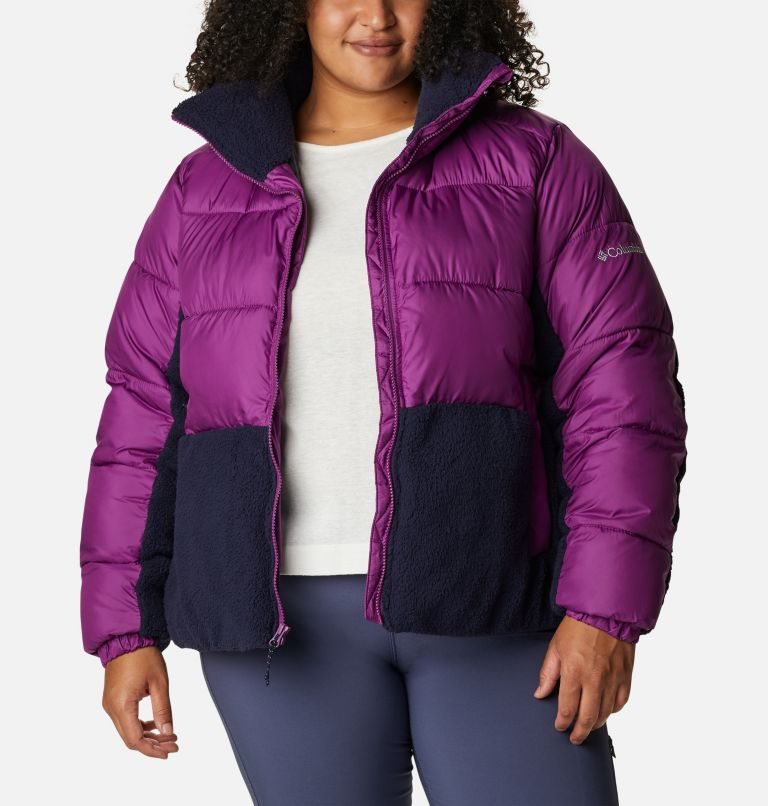 Women's Columbia Leadbetter Point Sherpa Hybrid Jackets Purple | Plus Size CA-V18L6